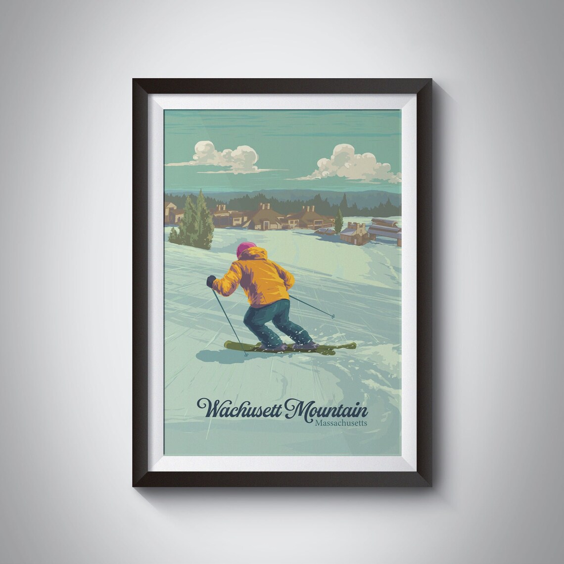 Wachusett Mountain Massachusetts Travel Poster
