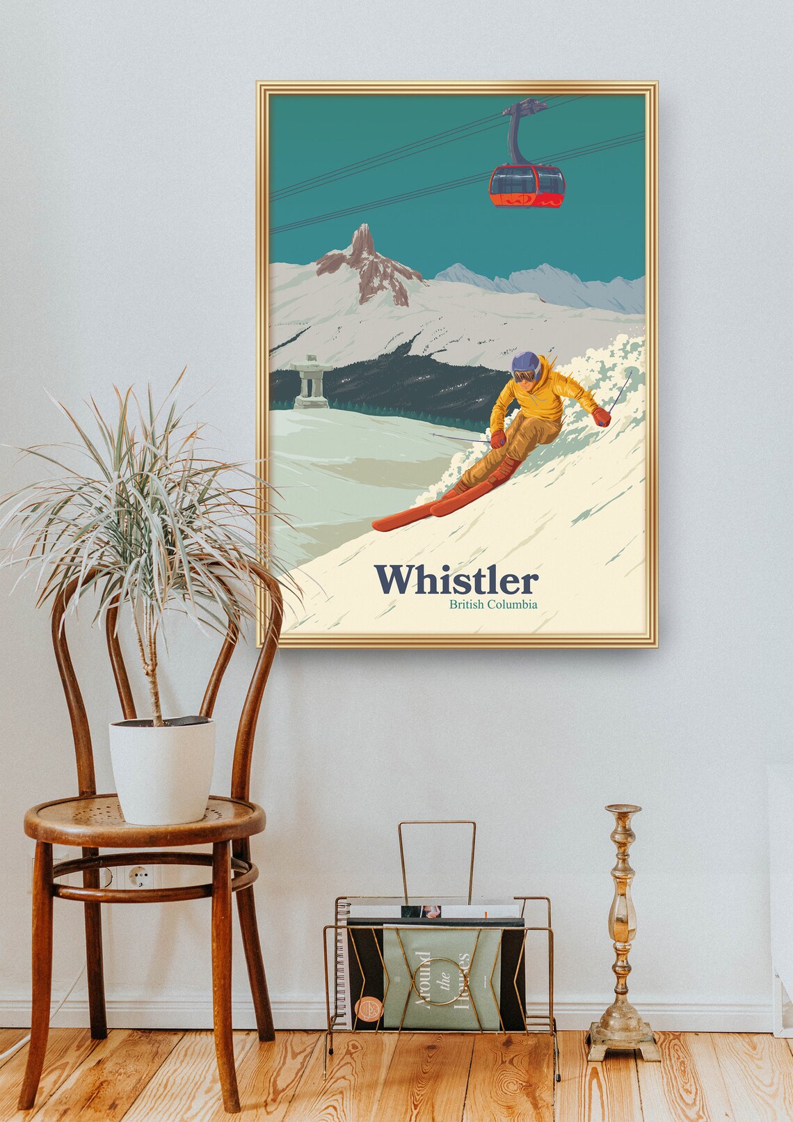 Whistler Blackcomb Ski Resort Travel Poster, Canada - Image 2