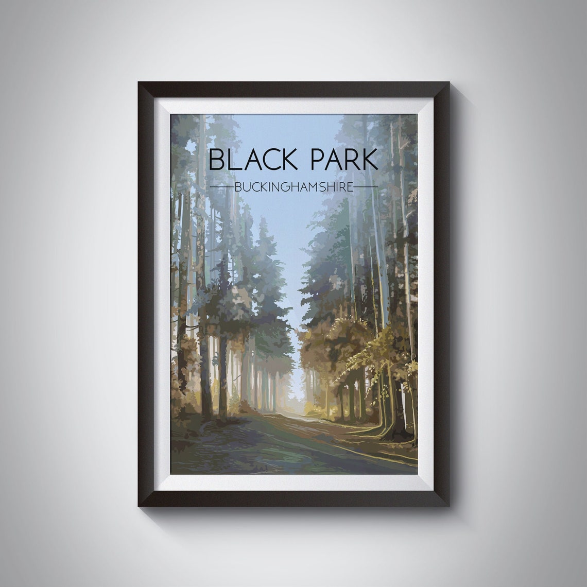Black Park Buckinghamshire Towering Pine Forest Trail Poster