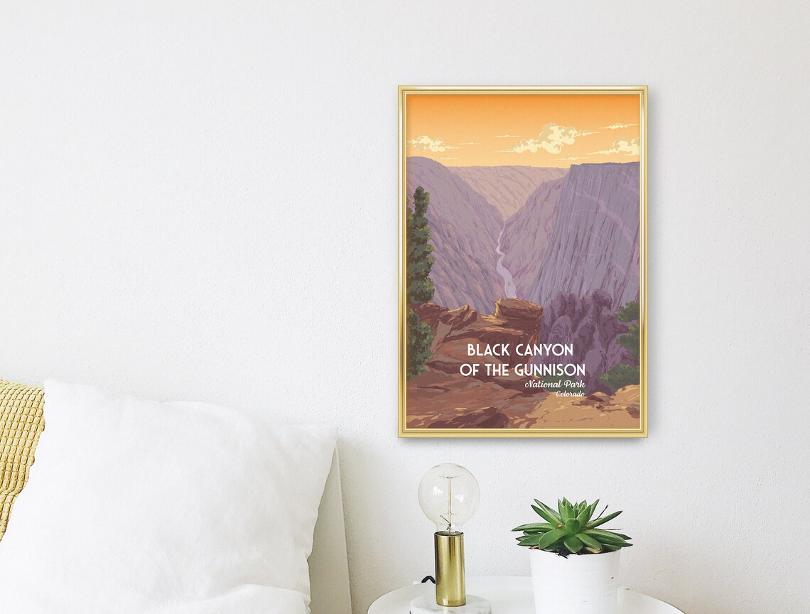 Black Canyon of the Gunnison Deep River Gorge Colorado Poster - Image 3