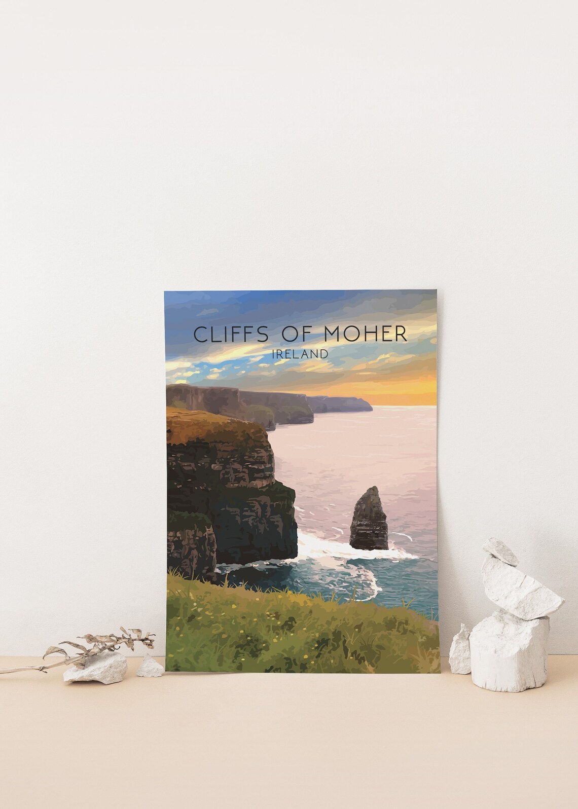 Cliffs Of Moher Ireland Retro Travel Poster - Image 4