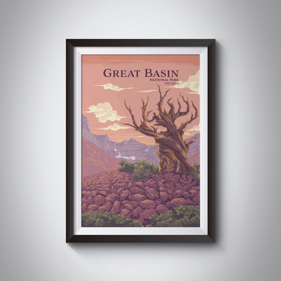 Great Basin Bristlecone Pine Sunset Nevada National Park Poster