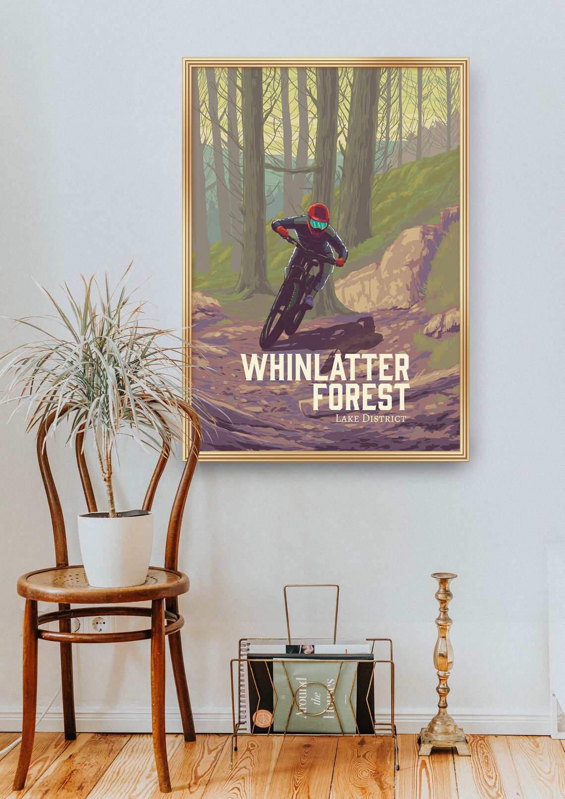 Whinlatter Forest Lake District Mountain Biking Trail Rider Poster - Image 2