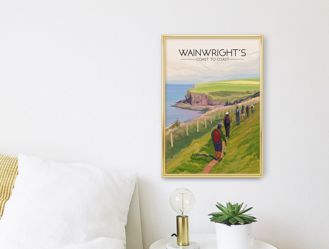 Wainwrights Coast To Coast Travel Poster, National Trail - Image 3