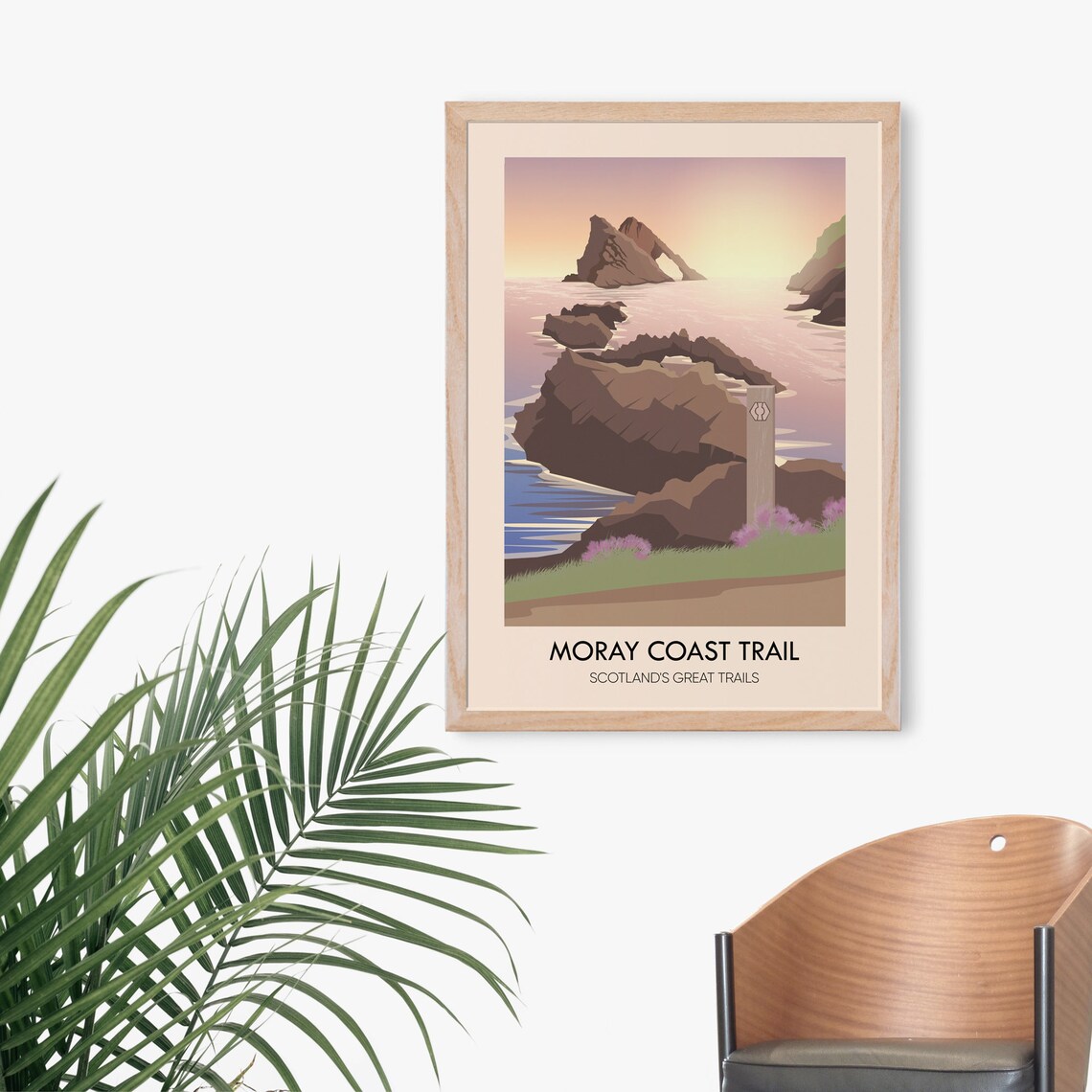 Moray Coast Trail Vintage Travel Poster, Scotland - Image 3
