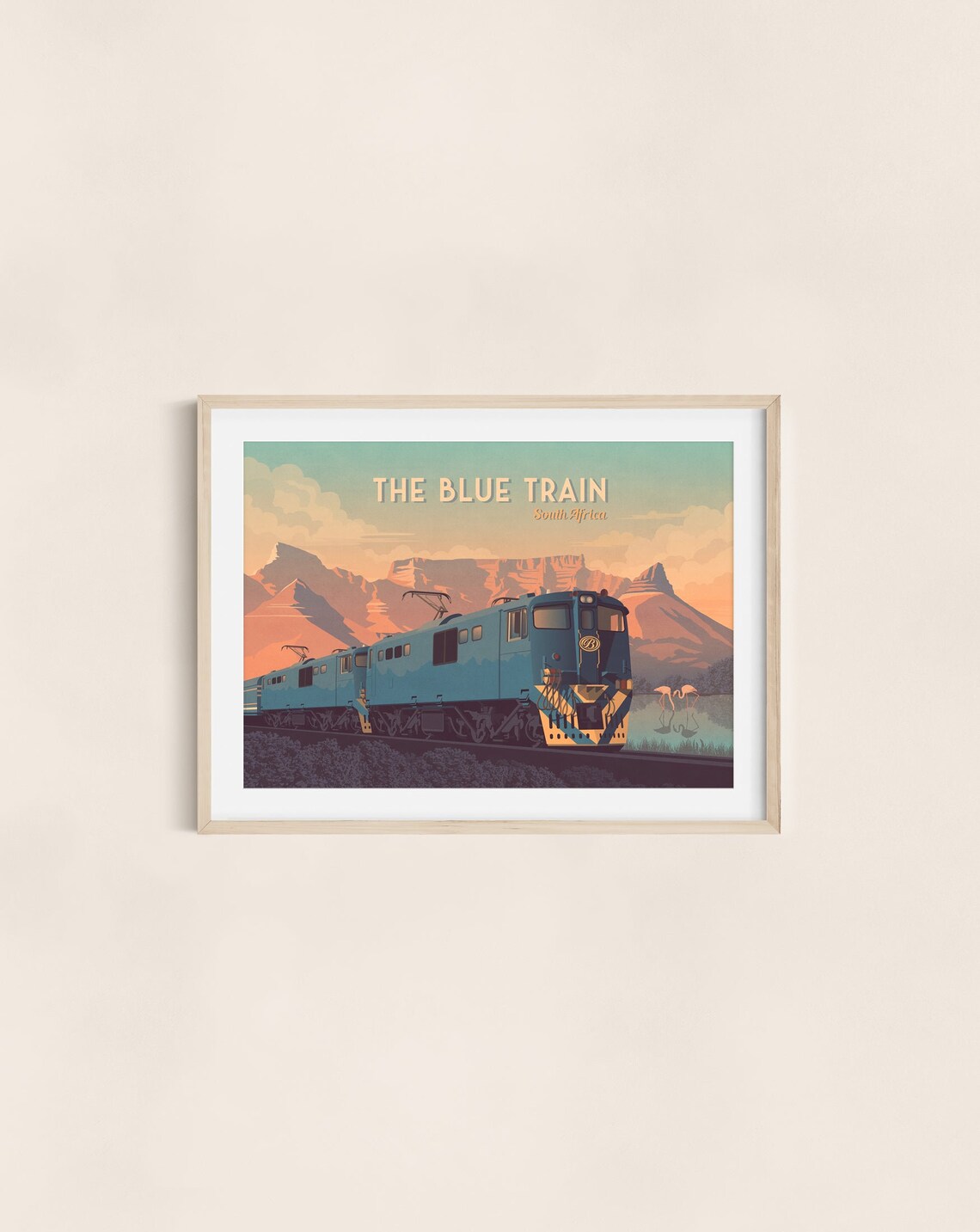The Blue Train South Africa Travel Poster Pretoria Cape Town Travel Print Kruger National Park Rovos Rail Orient Express Railway Art - Image 3