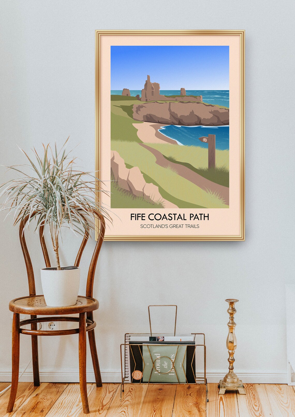Fife Coastal Path Vintage Travel Poster, Hiking Art - Image 2