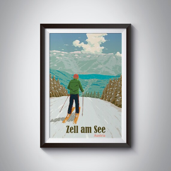 Zell Am See Kaprun Austria Ski Resort Poster Print