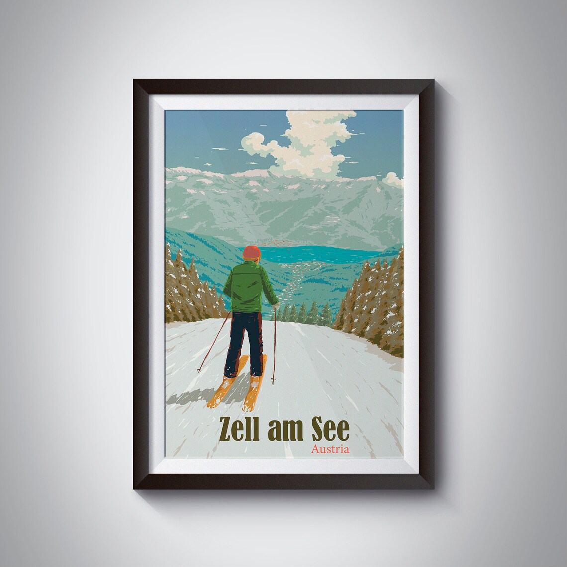 Zell Am See Kaprun Austria Ski Resort Poster Print