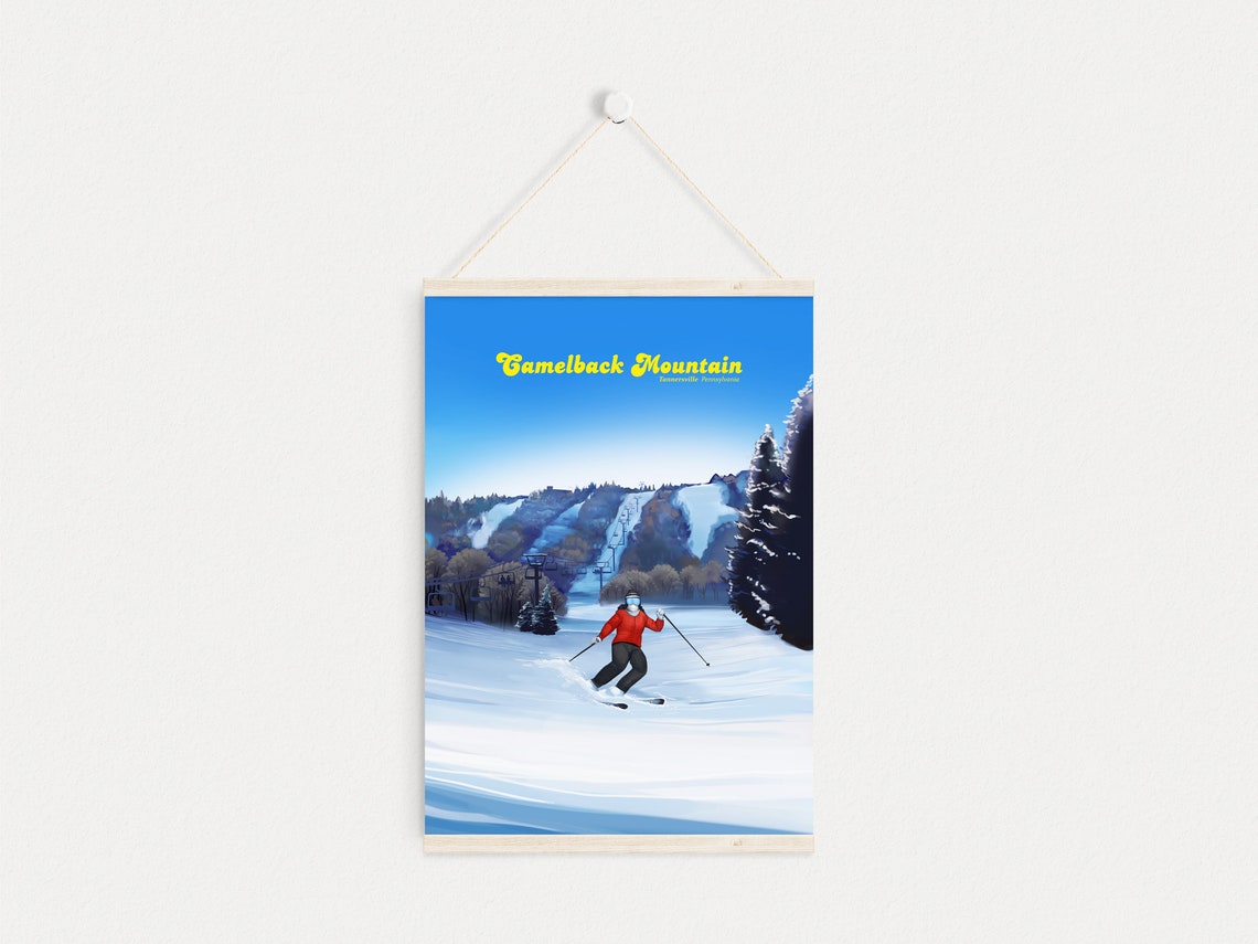 Camelback Mountain Retro Ski Poster Tannersville Pennsylvania - Image 2