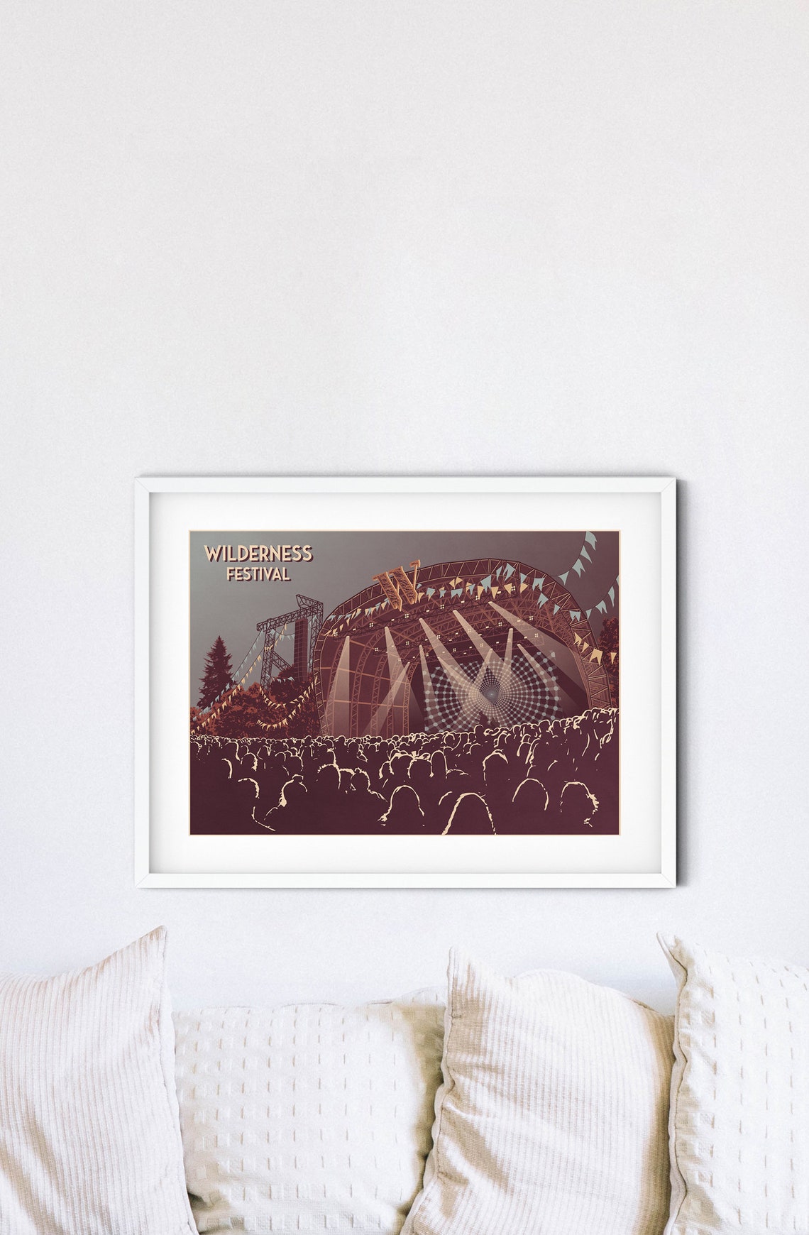 Wilderness Festival Poster Music Festival Print Live Music Wall Art Travel Print Glastonbury Summer Painting Gift Retro Vintage - Image 4