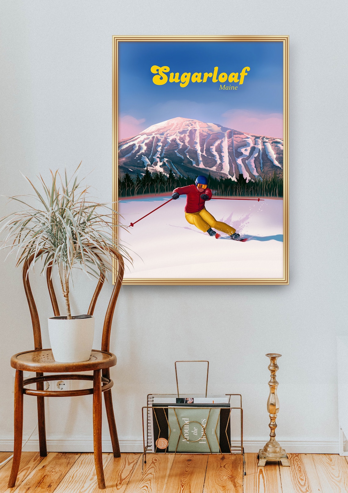 Sugarloaf Ski Resort Vintage Travel Poster Print - Image 2