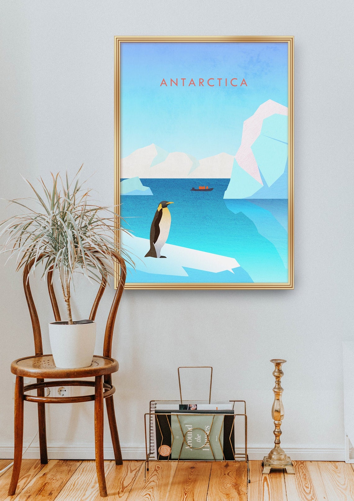 Antarctica Penguin Iceberg Blue Polar Ocean Expedition Poster - Image 2