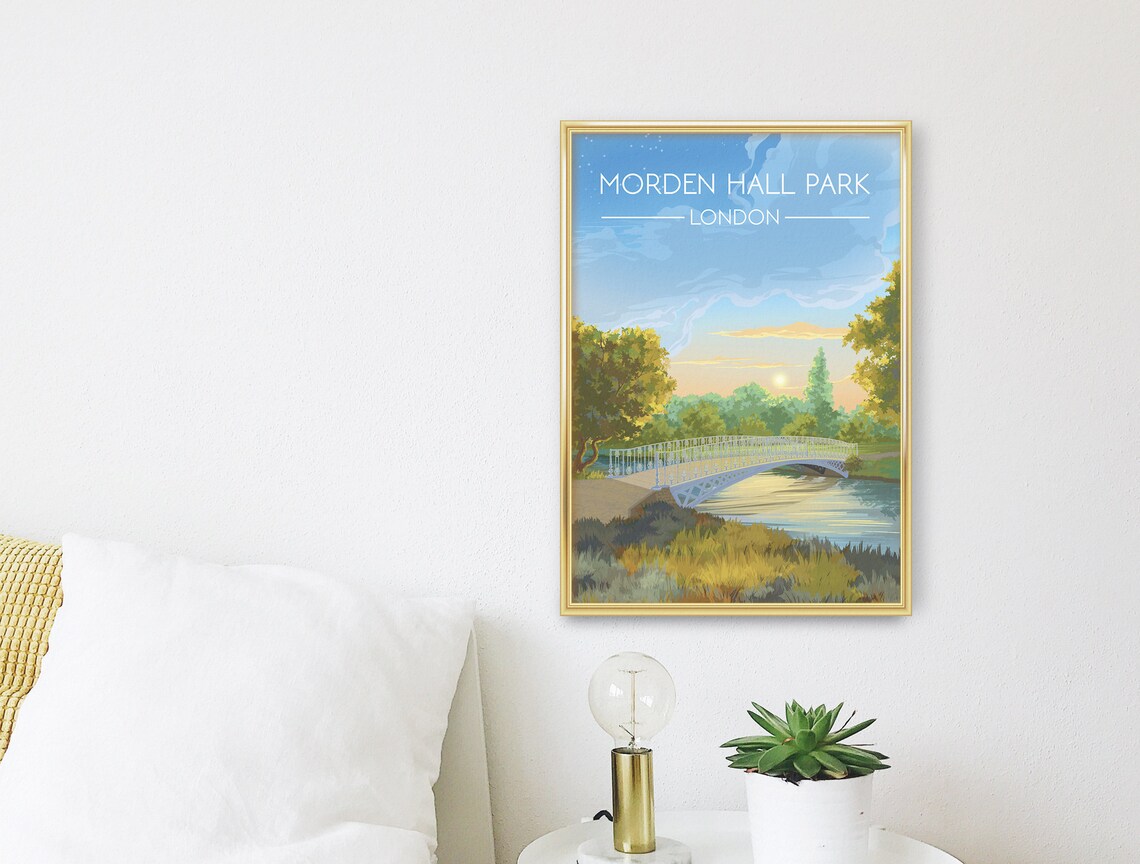 Morden Hall Park London Vintage Travel Poster - Image 3