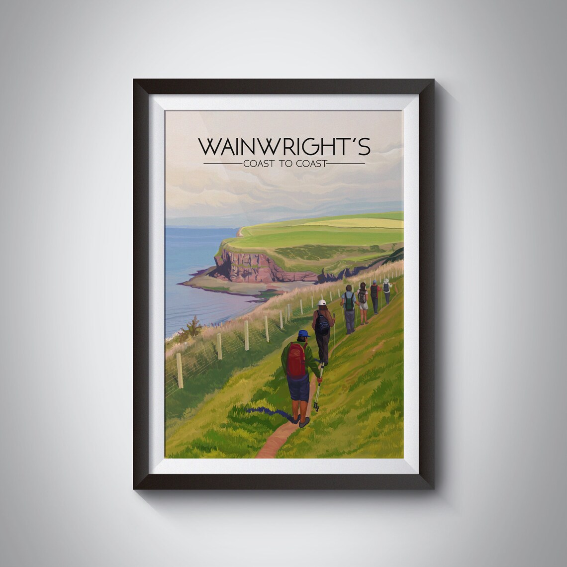 Wainwrights Coast To Coast Travel Poster, National Trail