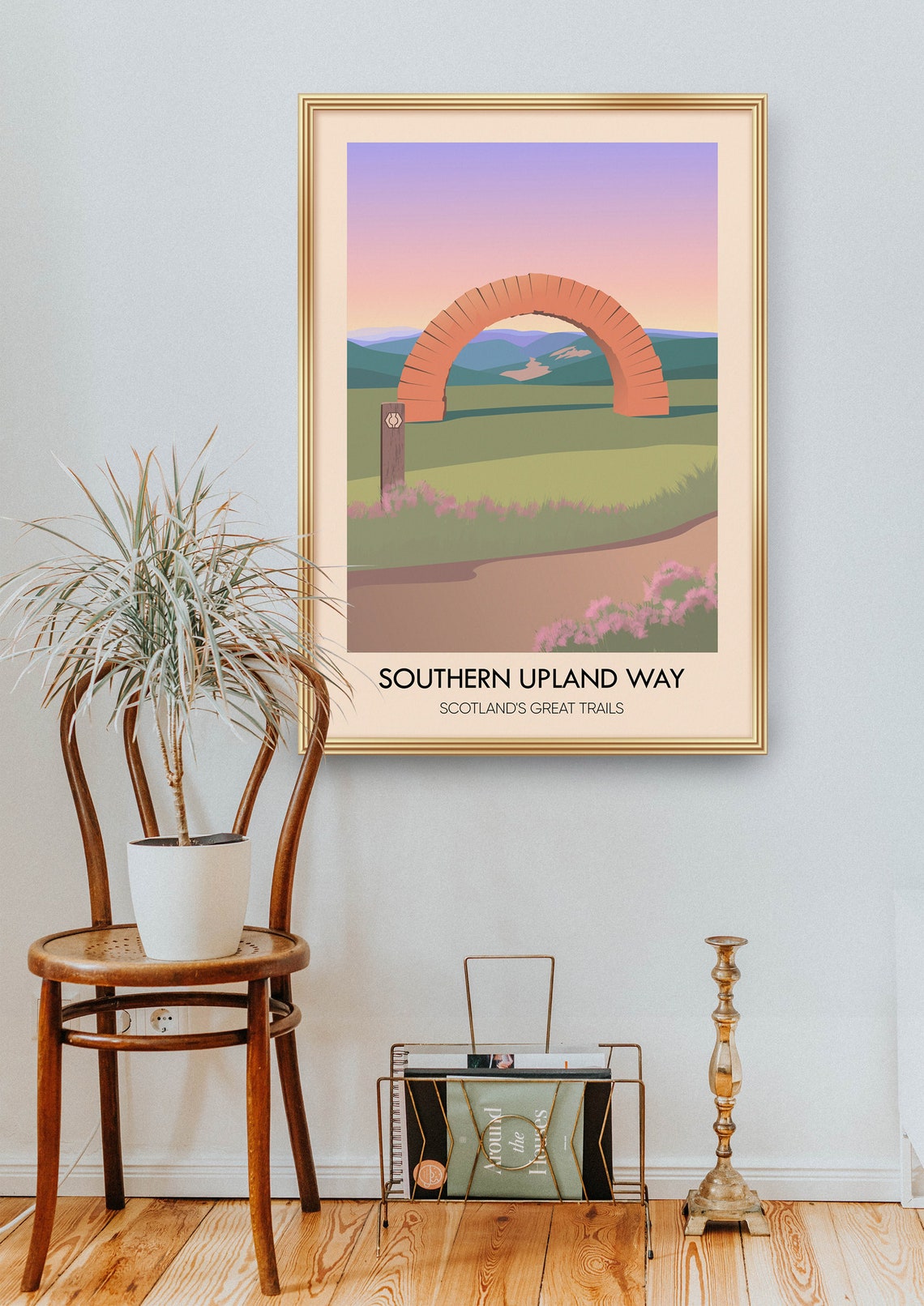 Southern Upland Way Scotland Stone Arch Long Hiking Trail Poster - Image 2