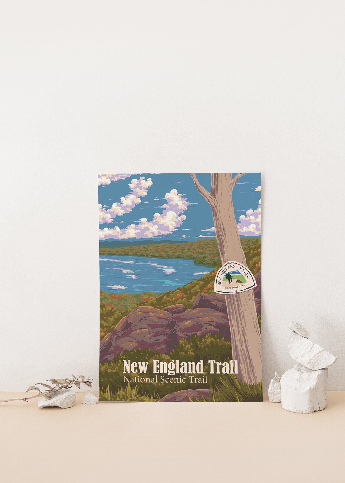 New England Trail National Scenic Trail Vista Vintage Travel Poster - Image 4
