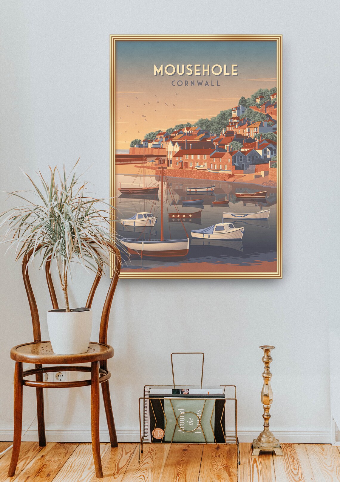 Mousehole Travel Poster, Cornwall Coastal Village - Image 2