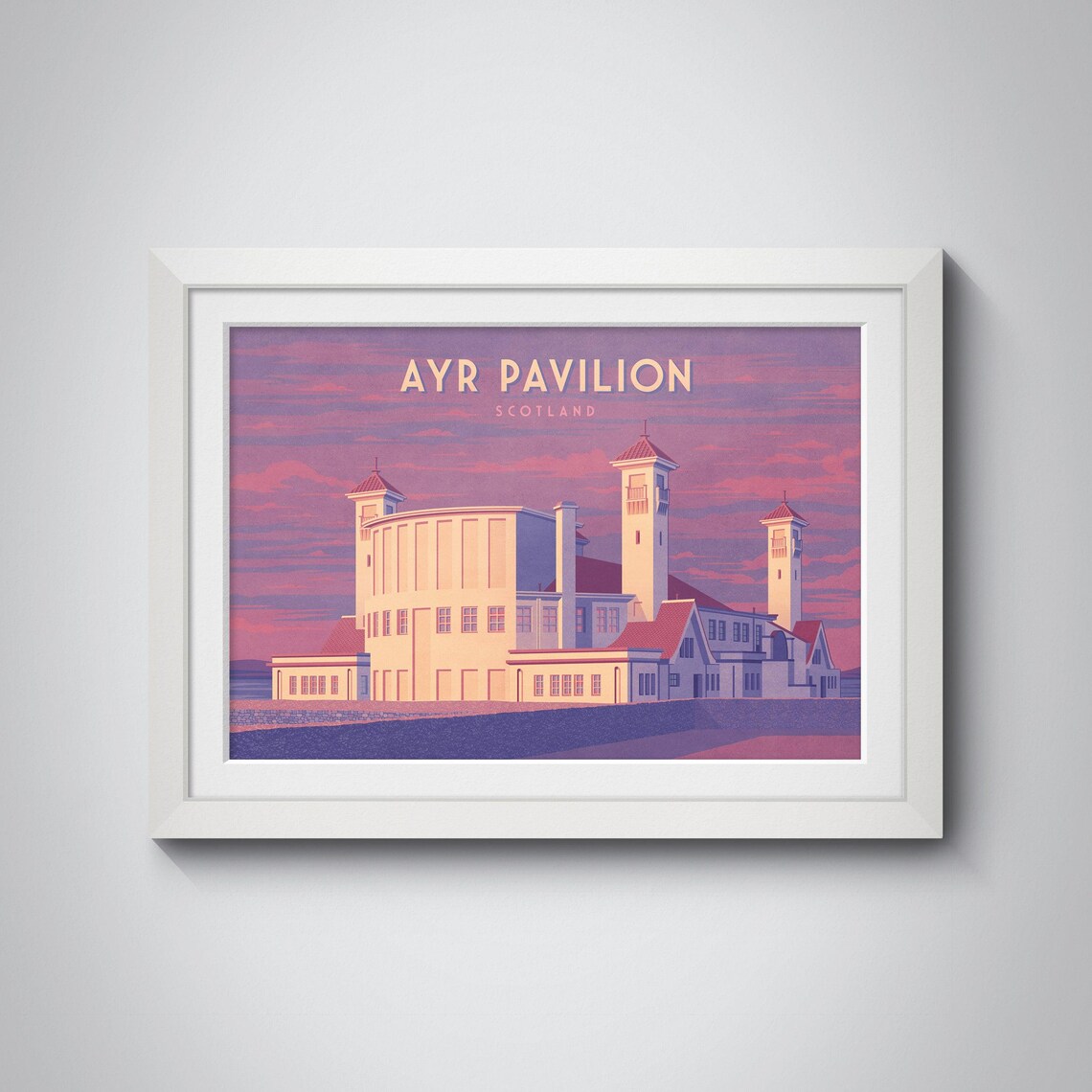 Ayr Pavilion Scotland Travel Poster, Nightclub Venue - Image 4