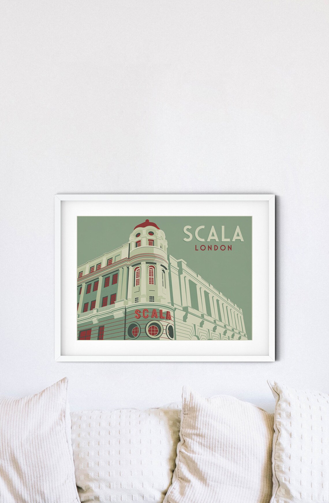 Scala London Art Deco Travel Poster Print - Image 2