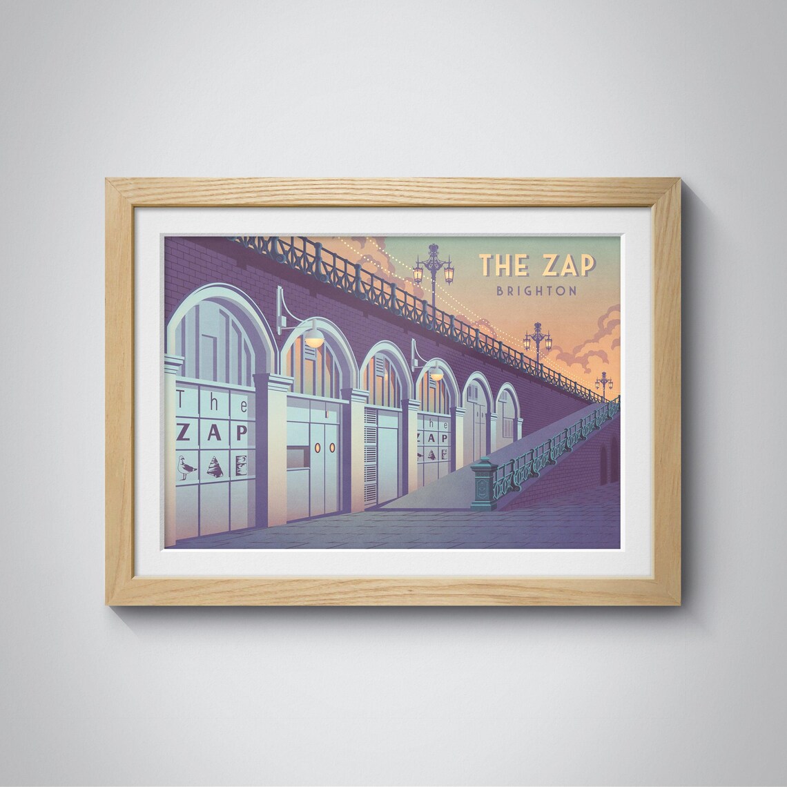 The Zap Nightclub Brighton Vintage Travel Poster - Image 3