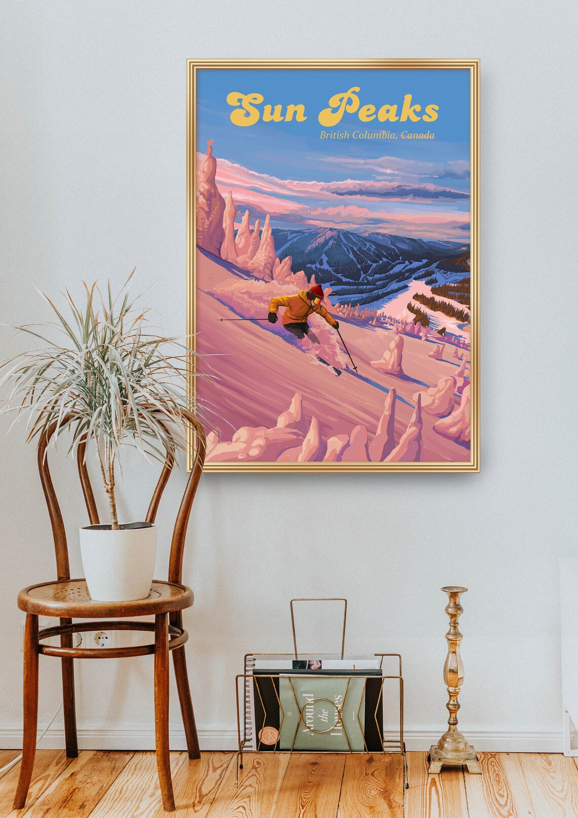 Sun Peaks Ski Resort Vintage Travel Poster - Image 2