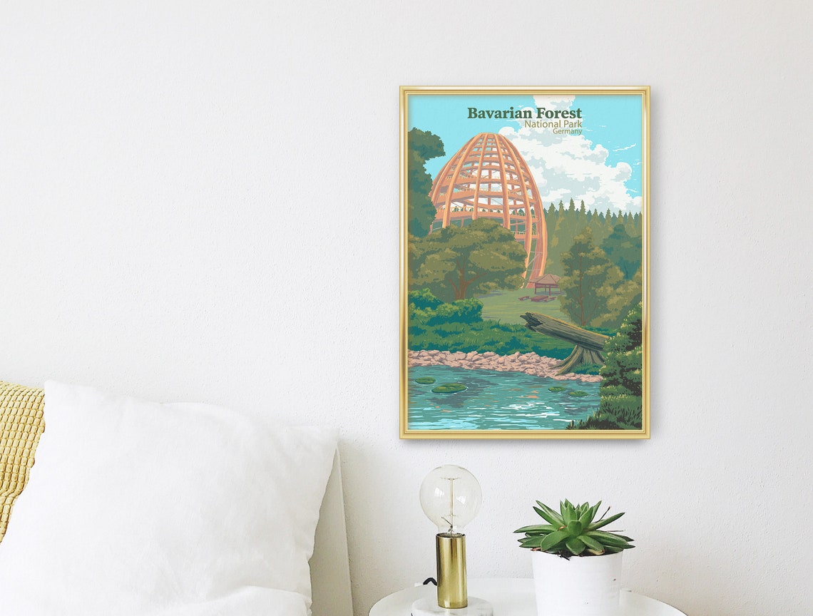 Bavarian Forest National Park Germany Tree Top Walk Travel Poster - Image 3
