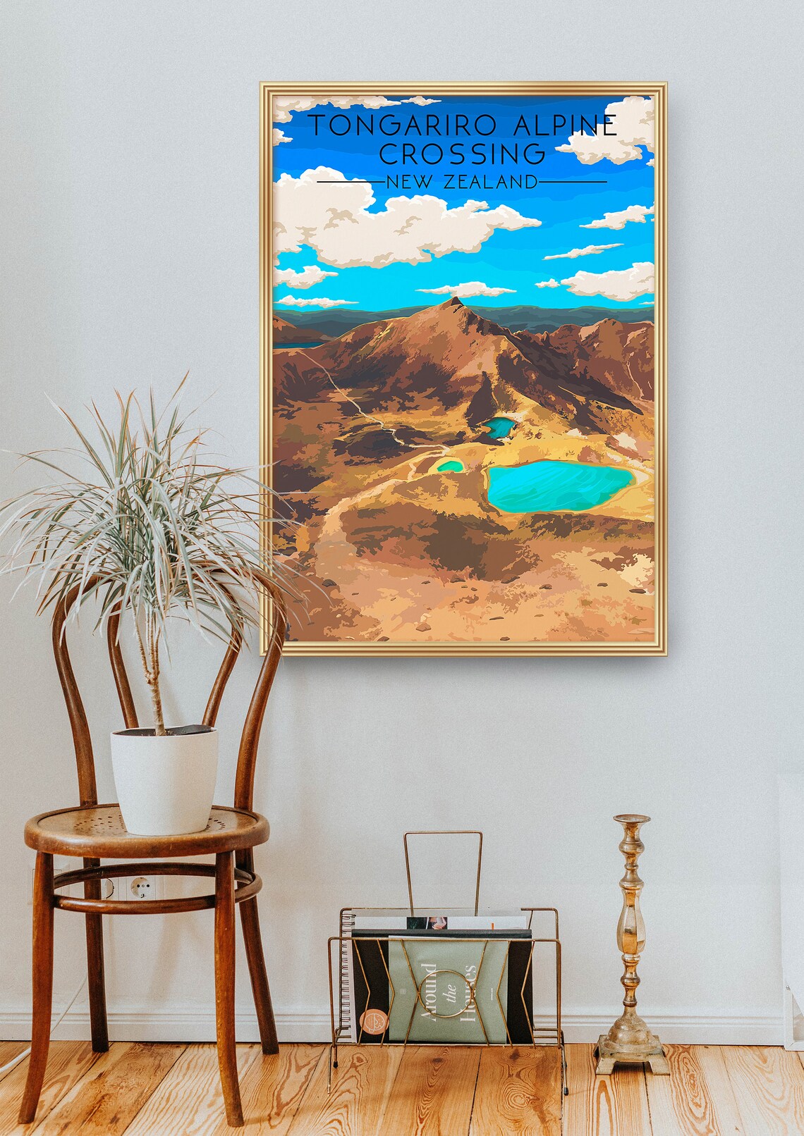 Tongariro Alpine Crossing New Zealand Travel Poster - Image 2