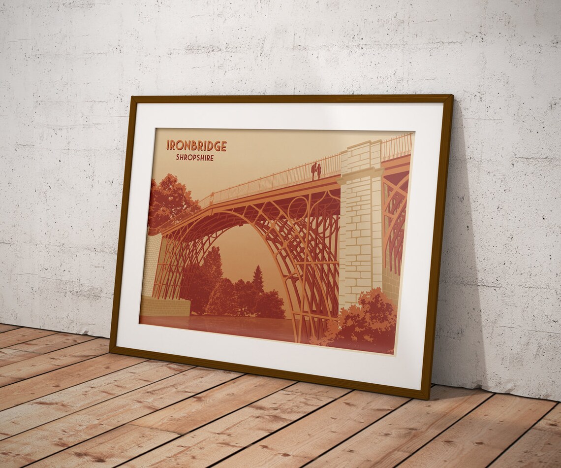 Ironbridge Vintage Travel Poster, Shropshire Art Print - Image 3