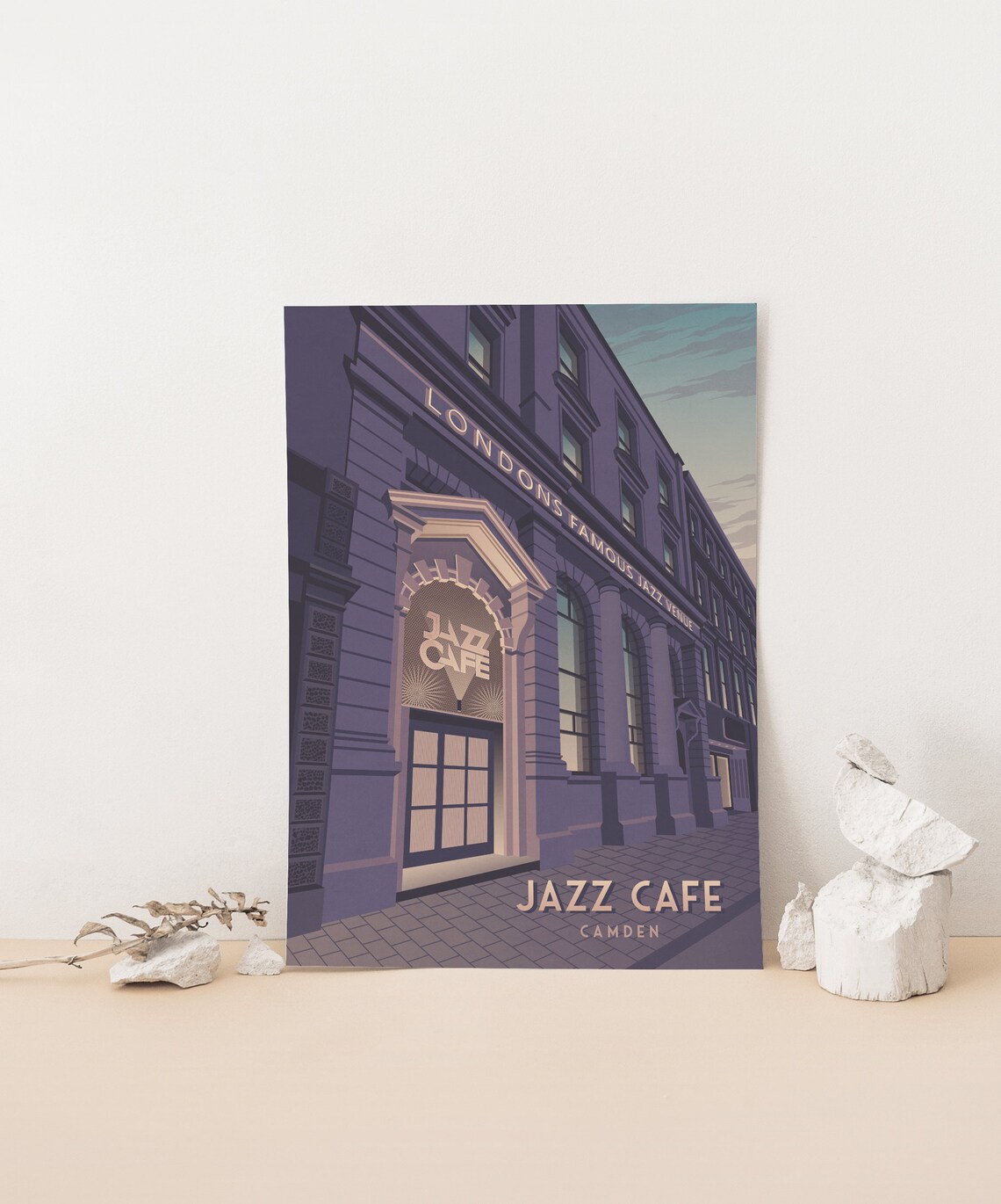 Jazz Cafe London Vintage Travel Poster Print - Image 4