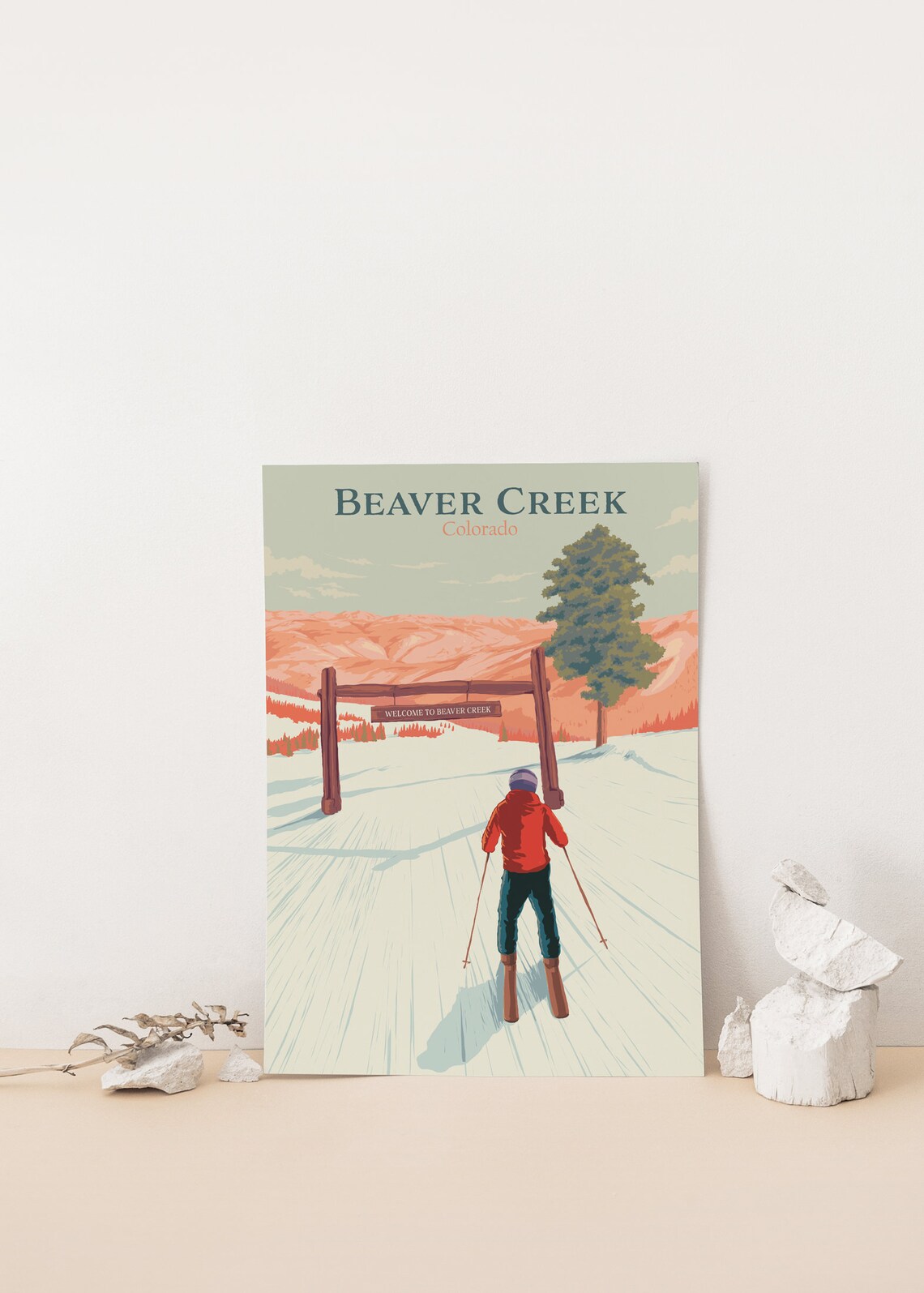 Beaver Creek Colorado Travel Poster, Ski Resort Print - Image 4