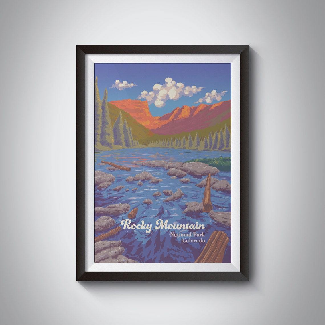 Rocky Mountain National Park Colorado Alpine River Rapids Poster