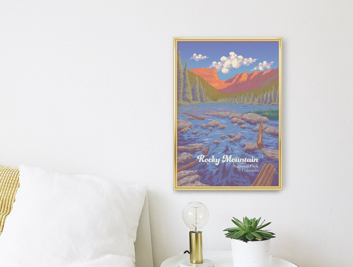 Rocky Mountain National Park Colorado Alpine River Rapids Poster - Image 3