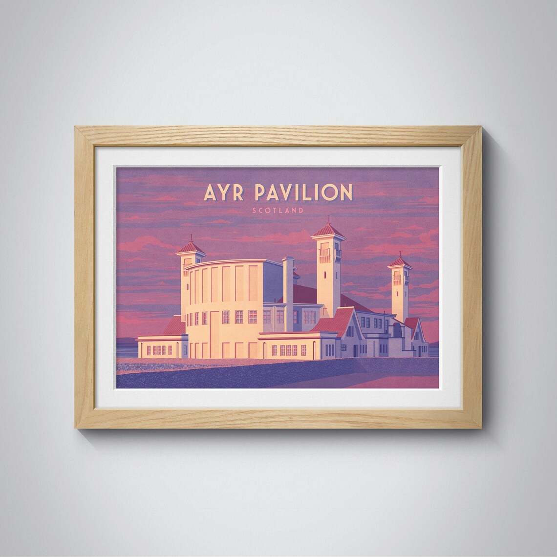 Ayr Pavilion Scotland Travel Poster, Nightclub Venue - Image 3