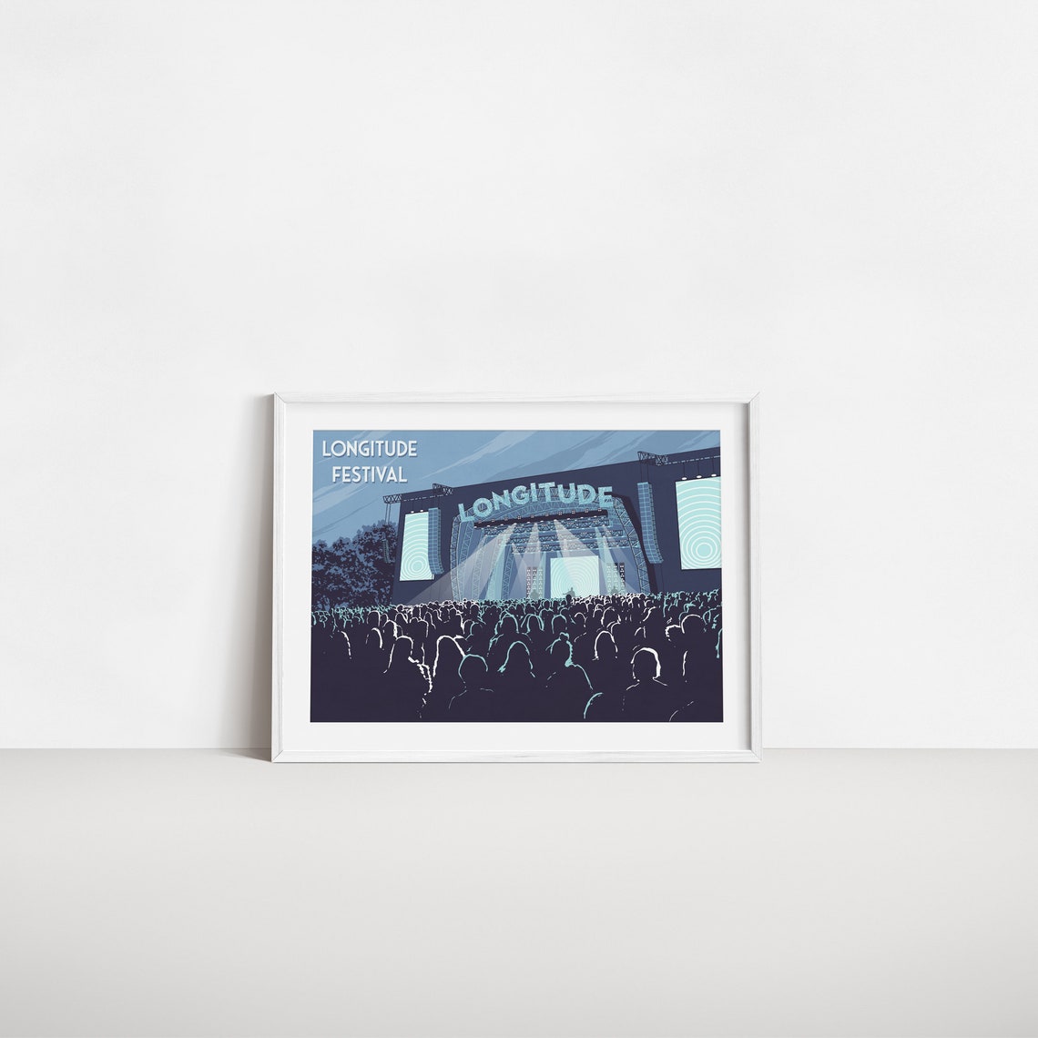Longitude Festival Poster Irish Music Festival Print Dublin Ireland Gig Poster Wall Art Print Gift Latitude Marlay Park Arts Festival - Image 2