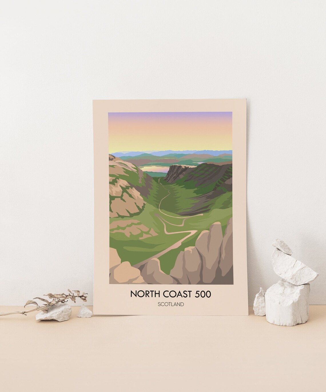 North Coast 500 Scotland Travel Poster, Scottish Highlands - Image 4