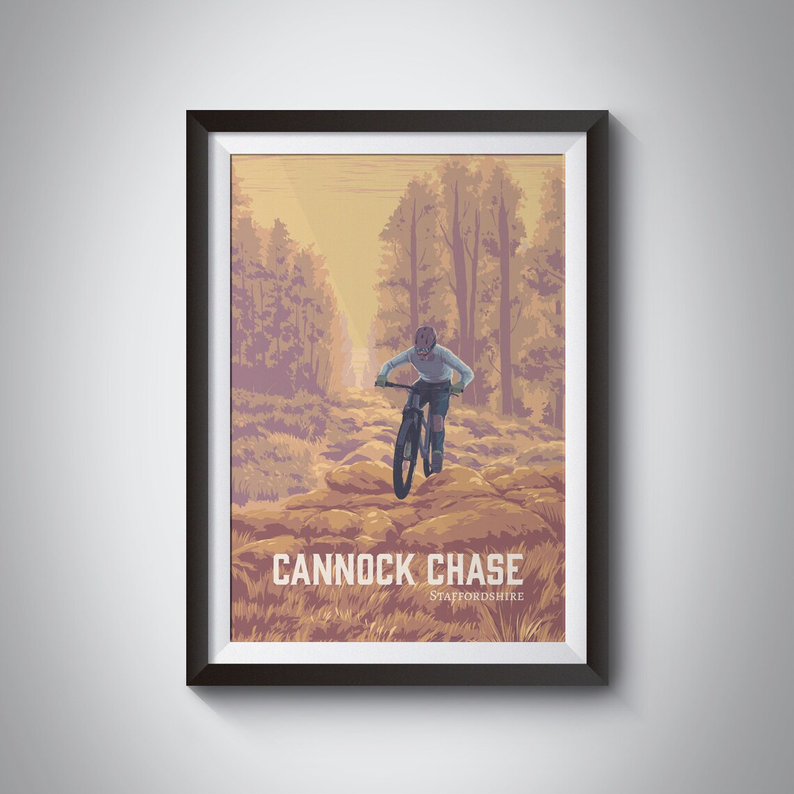 Cannock Chase Staffordshire Mountain Biking Rocky Trail MTB Poster