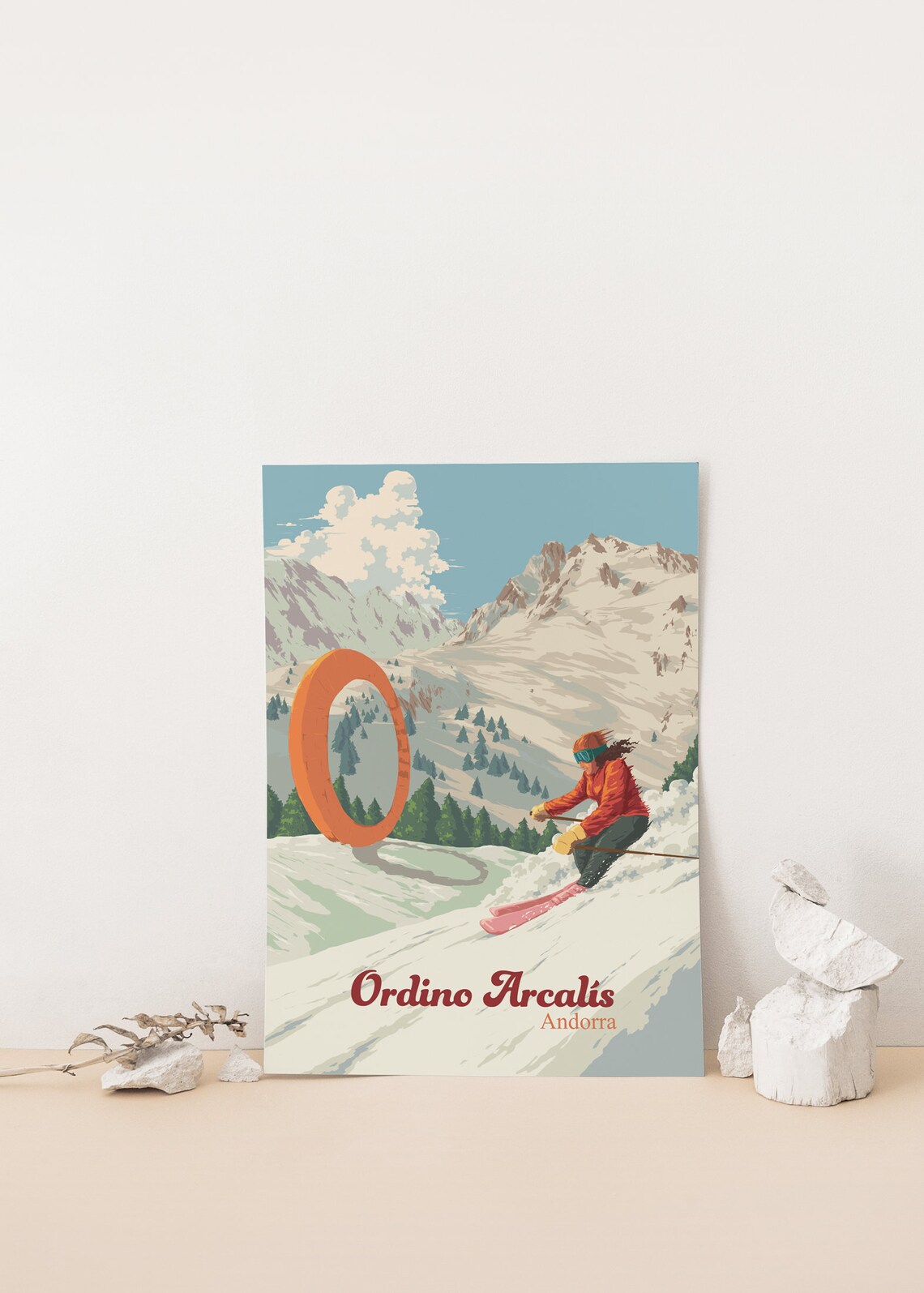 Ordino Arcalis Vintage Ski Resort Art Print - Image 4