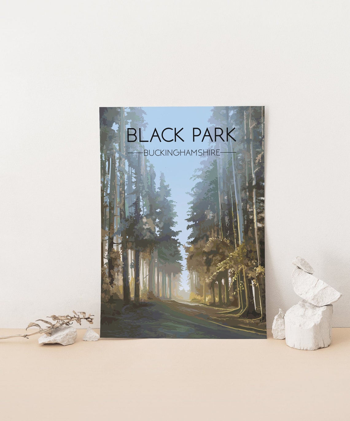 Black Park Buckinghamshire Towering Pine Forest Trail Poster - Image 4