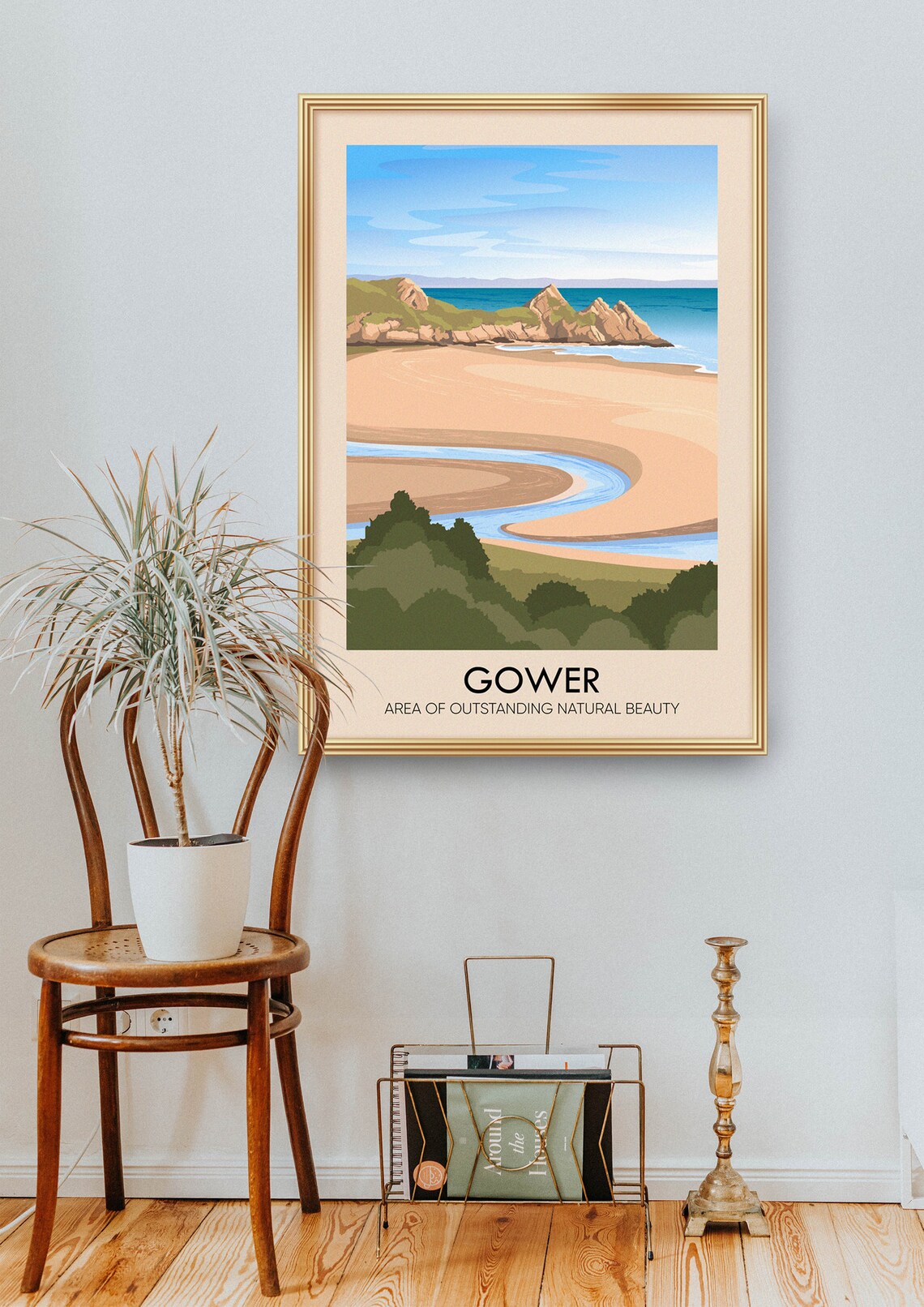 Gower AONB Vintage Travel Poster, Wales Coastline - Image 2