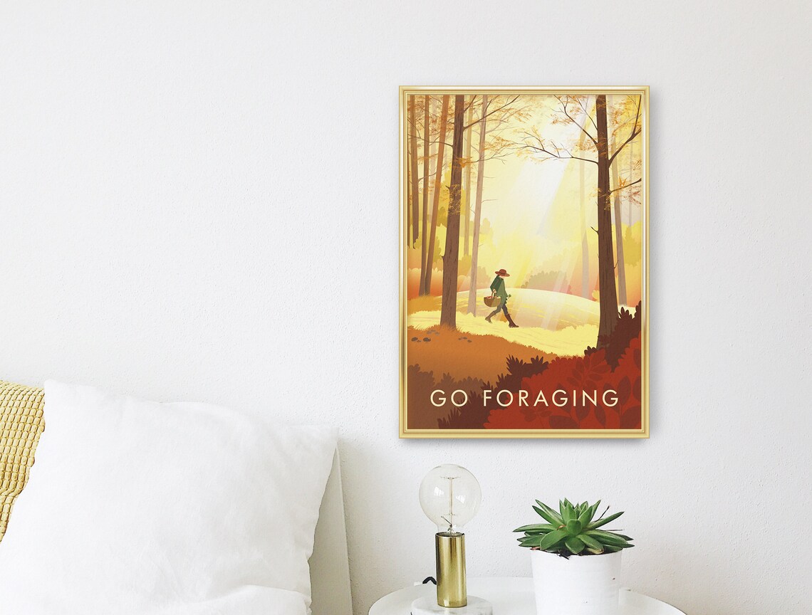 Go Foraging Art Print, Outdoor Activity Poster - Image 3