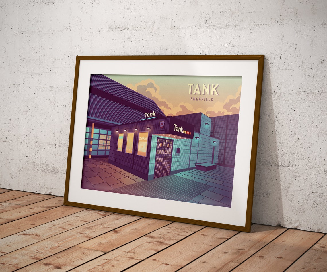 Tank Nightclub Poster Sheffield Yorkshire House Music Techno Rave The Republic Clubbing Vintage Travel Print Venue Poster Niche - Image 3