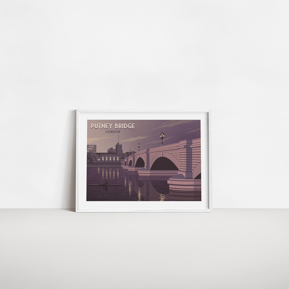 Putney Bridge London Travel Poster, River Thames - Image 2