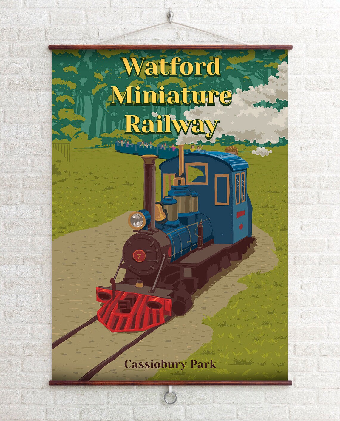 Watford Miniature Railway Travel Poster, Cassiobury Park - Image 4