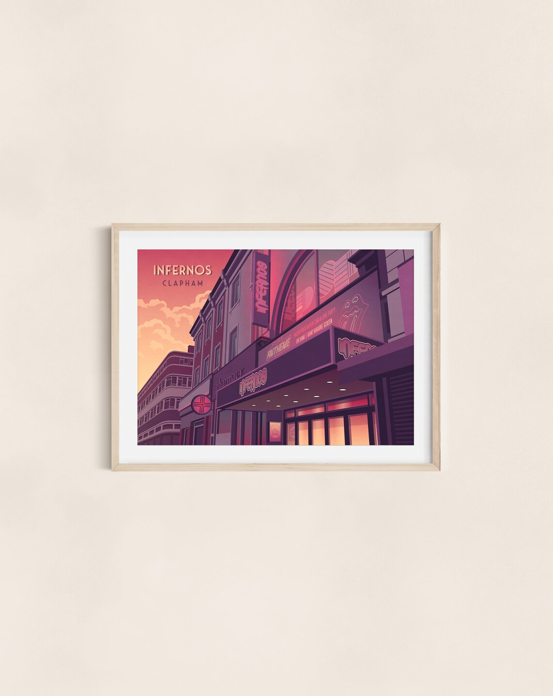 Infernos Nightclub Clapham London Travel Poster - Image 3
