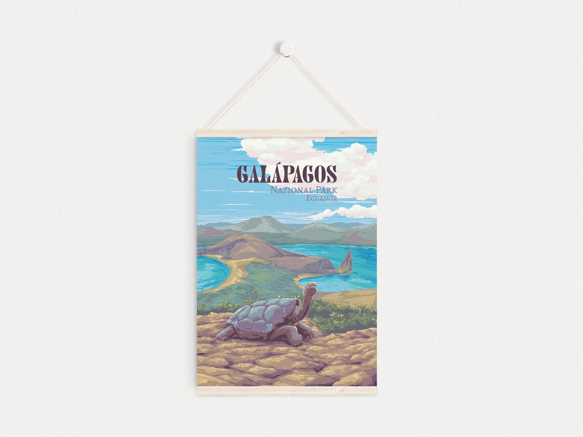Galápagos National Park Ecuador Giant Tortoise Island Poster - Image 4