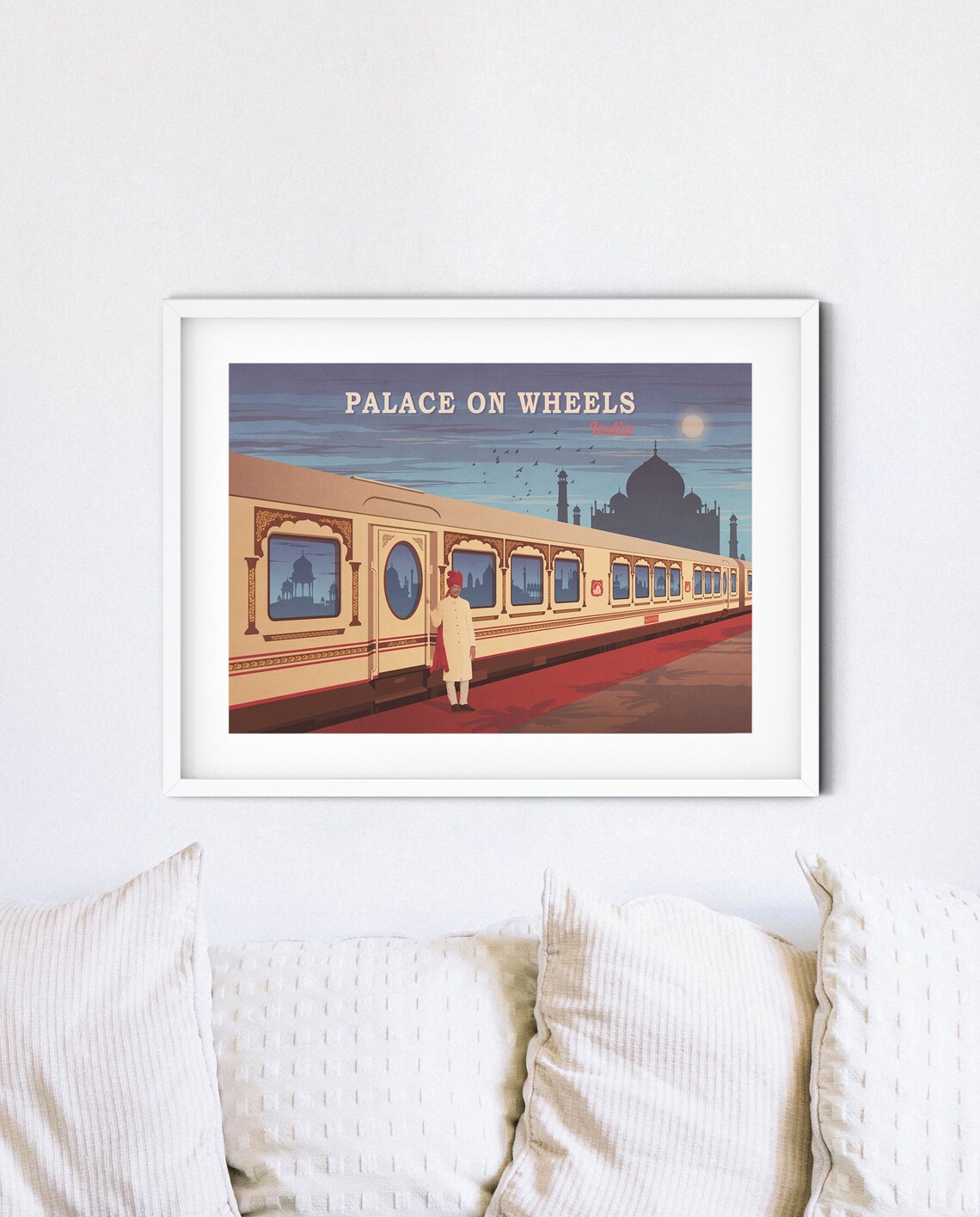 Palace On Wheels India Railway Travel Poster, Luxury Train - Image 4