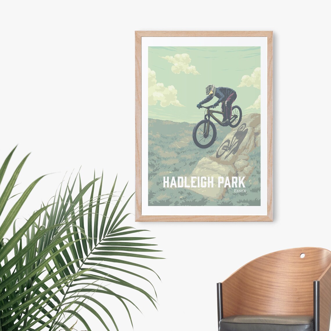 Hadleigh Park Rocky Edge Vintage Essex MTB Trail Ride Poster - Image 3