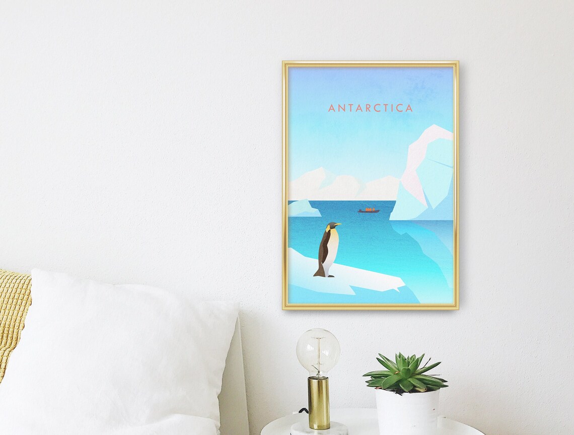 Antarctica Penguin Iceberg Blue Polar Ocean Expedition Poster - Image 3