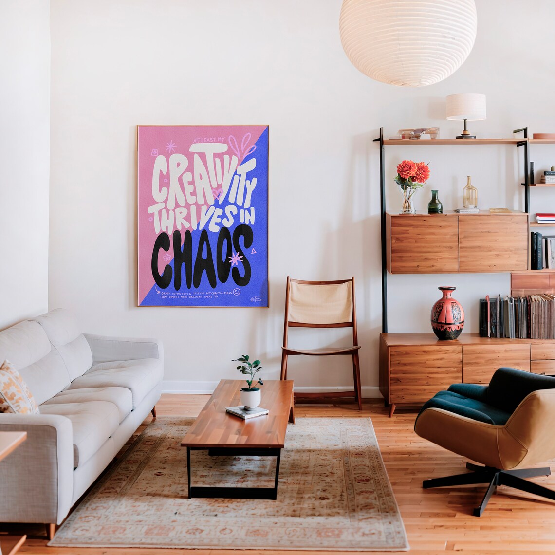 Creativity Thrives In Chaos Colorful Poster Print - Image 4